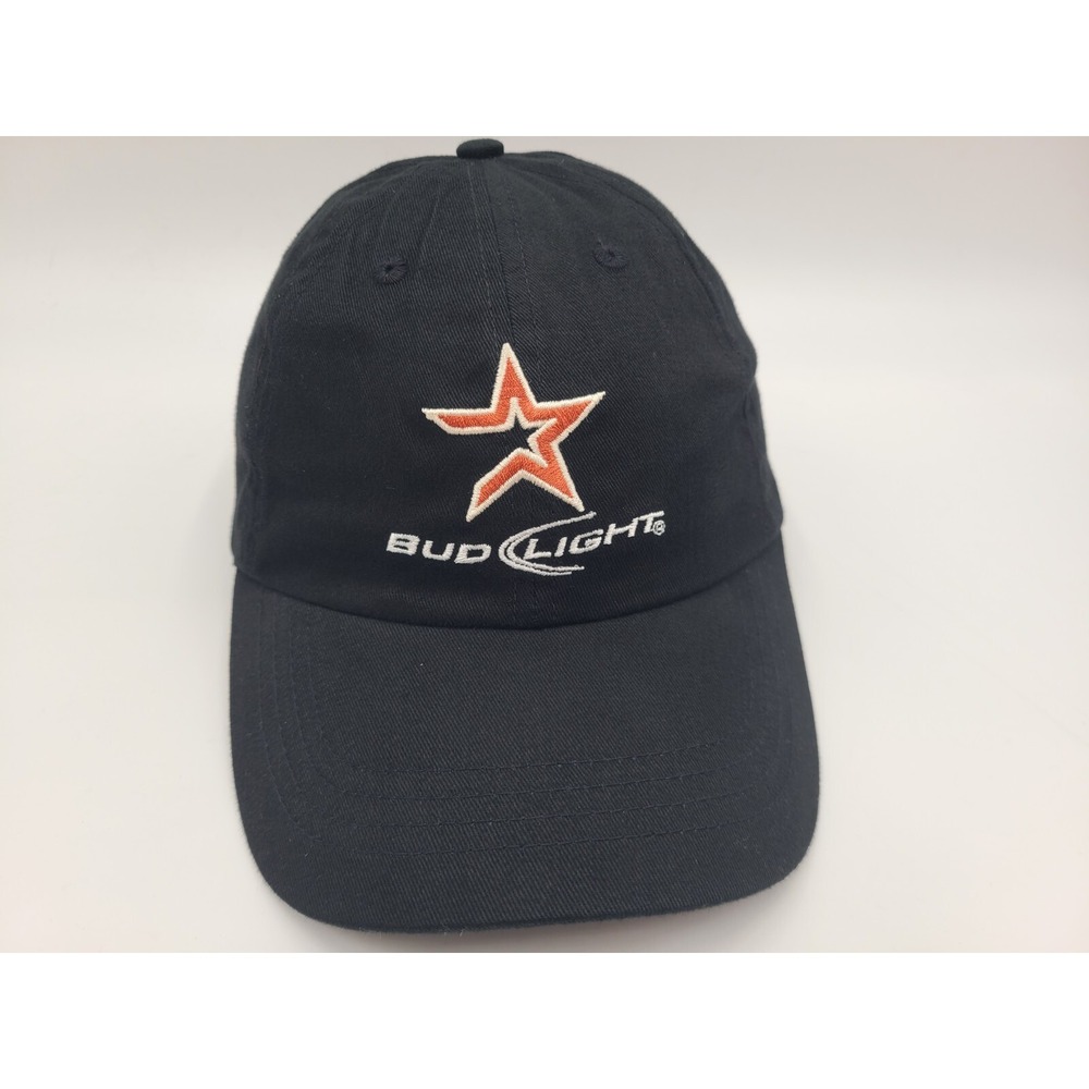 Vintage Houston Astros Bud Light Adjustable Hat Cap Men Women MLB Baseball Black